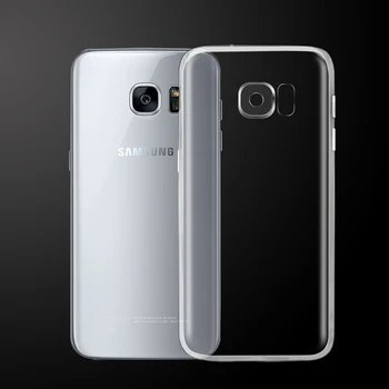 Telefon Primeru za Samsung Galaxy S7 Rob TPU Samsung S7edge Silikonski Mehko Jasno, Pregledno Grand Prime bolj grobi Lupini Zadnji Pokrovček 175