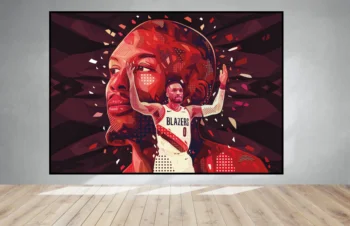 Nba Košarkarski Damian Lillard Plakat Dnevni Sobi Doma Dekor Kobe Bryant LeBron James Wall Art Nalepka 177757