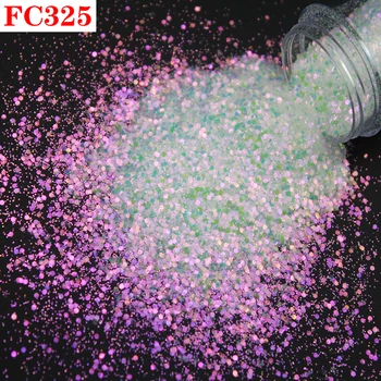 Barvita Holografski Bela Bleščice Meša Laser Aurora Sequins Za Nail Art Ličila Senčilo Barve Milo Dye Milo Smolo DIY Deco 1927