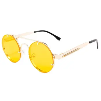 Evropa punk obnavljanje starih načinov krog okvir sončna očala lepe modne dame sončna očala pomlad leče očala noge design 2104