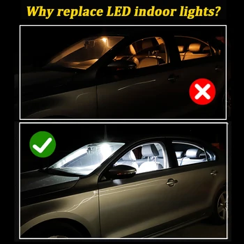8pcs Avto Oprema LED Notranja Svetila kompleti Za 2002-2007 Subaru Impreza Zemljevid Dome Trunk registrske Tablice Lučka 4017