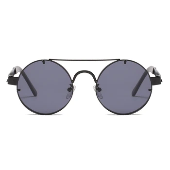 Eleganten Krog Metal Punk Stil sončna Očala za Ženske, Moške Pisane iz Nerjavečega Jekla UV400 sončna Očala 6329